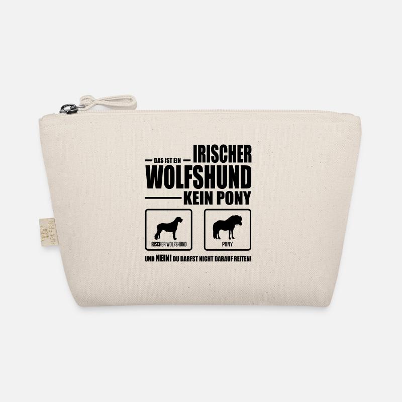 IRISCHER WOLFSHUND kein Pony Hundespruch Wilsigns - Bio-Täschchen - Natur