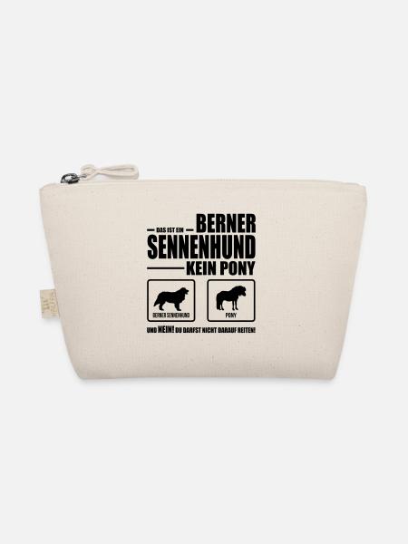 BERNER SENNENHUND kein Pony Hunde Spruch Wilsigns - Bio-Täschchen - Natur