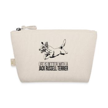 JACK RUSSELL TERRIER life is better chien Wilsigns - Trousse biologique - nature - Devant