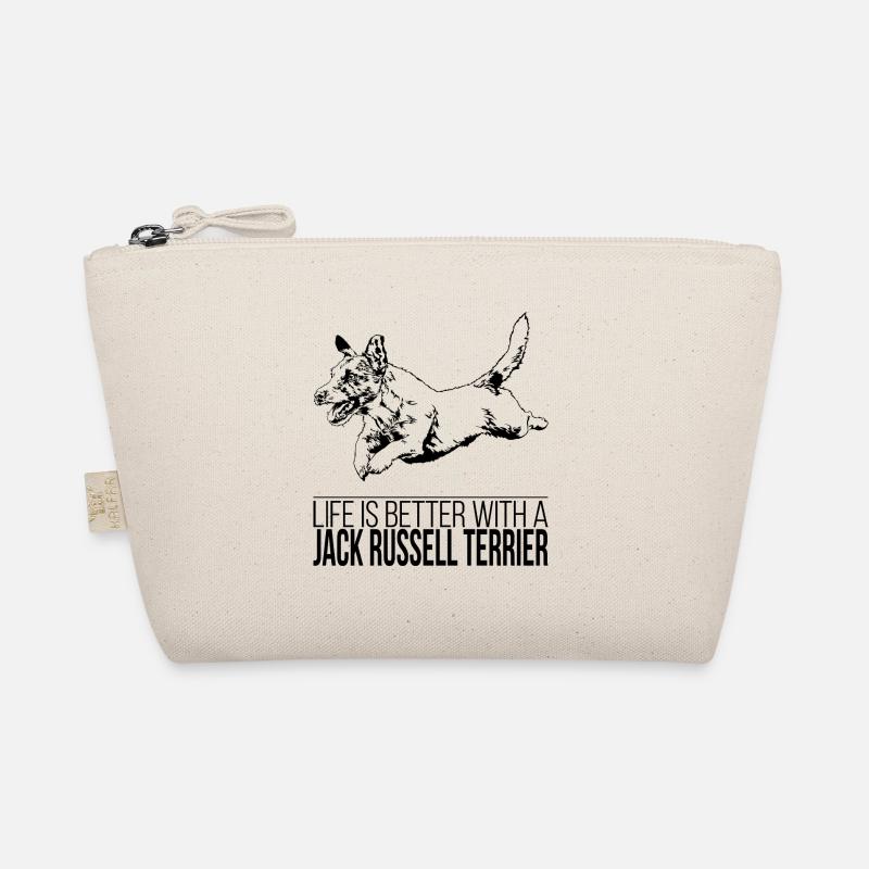 JACK RUSSELL TERRIER life is better Hund Wilsigns - Bio-Täschchen - Natur