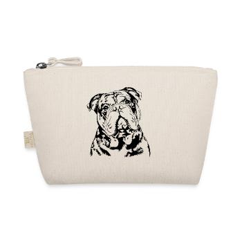 OLD ENGLISH BULLDOG Portrait Hunde OEB Wilsigns - Bio-Täschchen - Natur - Vorne