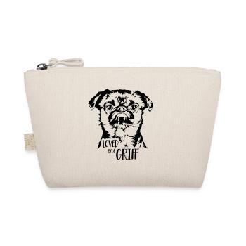 Loved by a Griff Hundespruch Zwerggriffon Wilsigns - Bio-Täschchen - Natur - Vorne