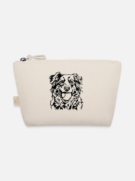 Australian Shepherd Ball Balljunkie Hunde Wilsigns - Bio-Täschchen - Natur - Vorne
