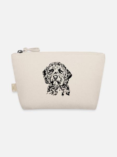 Goldendoodle Portrait Labradoodle Dogs Wilsigns - Organic Pouch - nature - Front