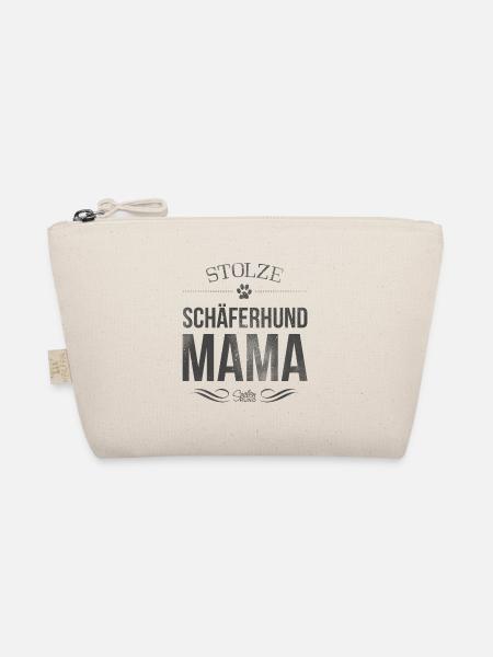 Stolze Schäferhund-Mama - Bio-Täschchen - Natur - Vorne