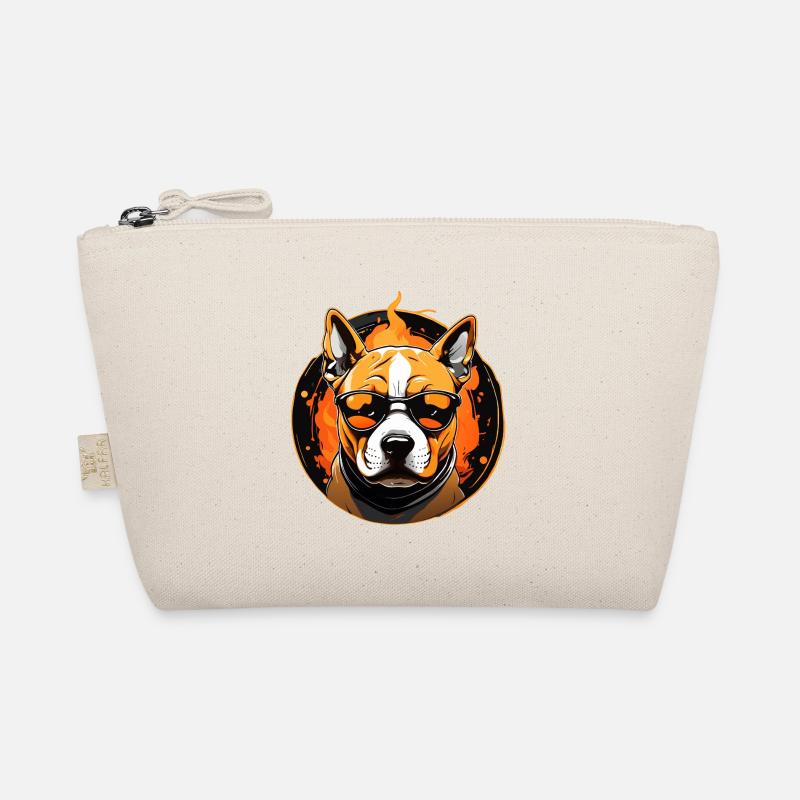 Cool Staffordshire Terrier with sunglasses Organic Pouch