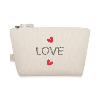 LOVE. SAINT VALENTIN. EVJF. JE T'AIME. I LOVE YOU. - Trousse biologique - nature - Devant