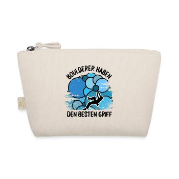 Vintage Bouldern Boulderer Klettern Kletterer - Bio-Täschchen - Natur - Vorne