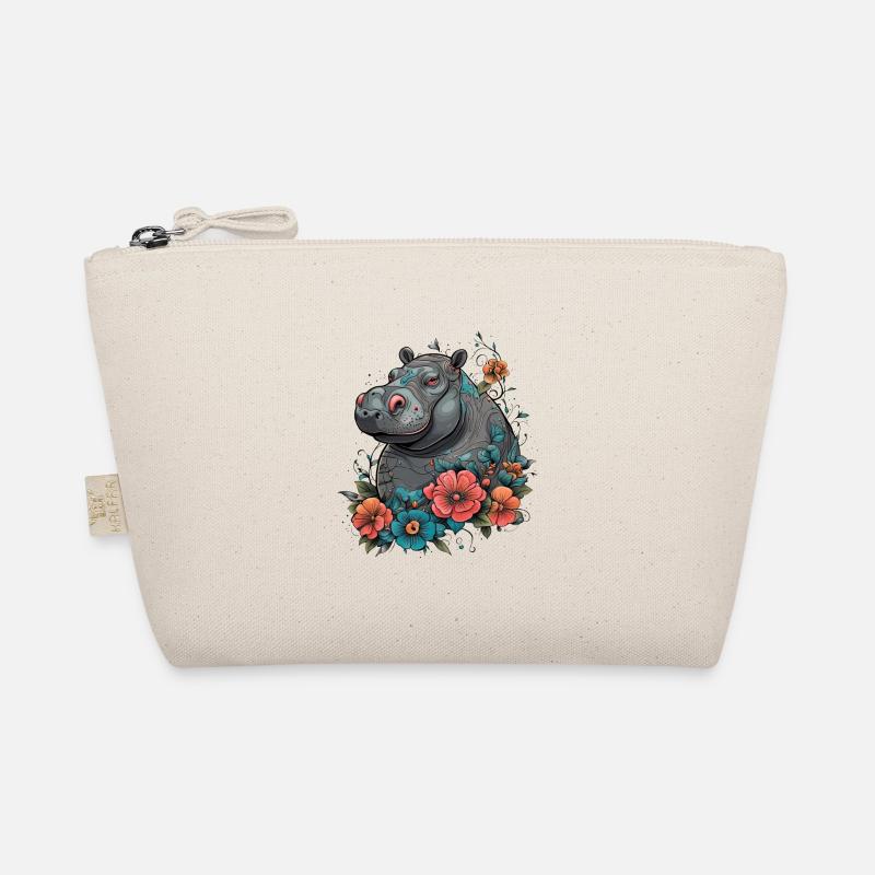 Hippo / Nilpferd / Tier / Zoo / Wild / Afrika - Bio-Täschchen - Natur