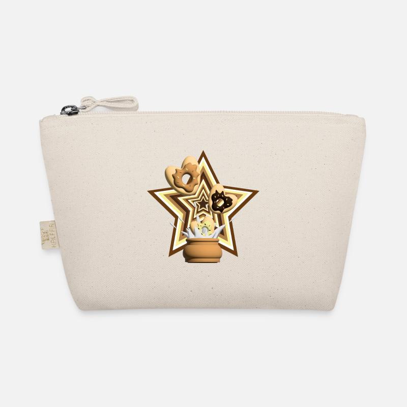 Herz Donuts mit Stern. Bio-Täschchen