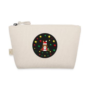 Nikolaus mit Sternen und Geschenken. - Bio-Täschchen - Natur - Vorne