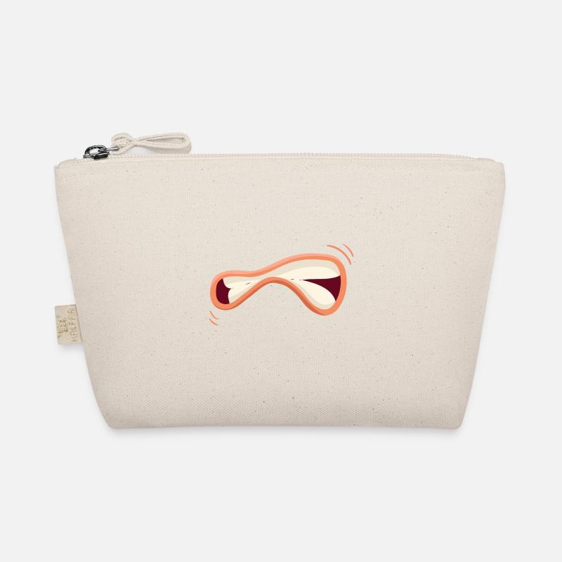 Angry Funny Face / Mouth Sad Evil Organic Pouch
