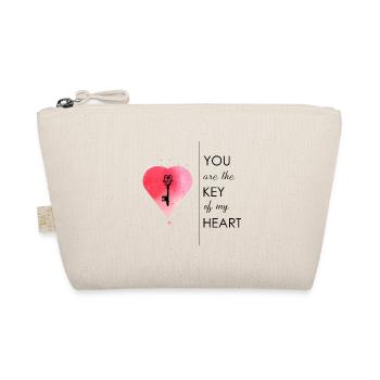 You are the key of my heart - Organic Pouch - nature - Front