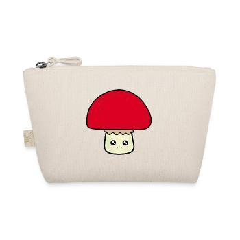 Champignon kawaii mignon rouge avec visage - Trousse biologique - nature - Devant