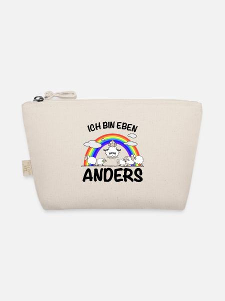 Ich bin eben anders - Bio-Täschchen - Natur - Vorne