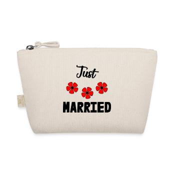 GERADE VERHEIRATET. Junggesellinnenabschied. HEILIGER VALENTIN. PAAR - Bio-Täschchen - Natur - Vorne