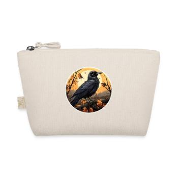 Crow Autumn Halloween - Organic Pouch - nature - Front
