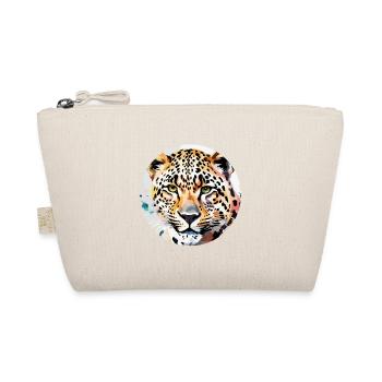 Leopard / Gepard / Tier / Animal Print / Muster - Bio-Täschchen - Natur - Vorne