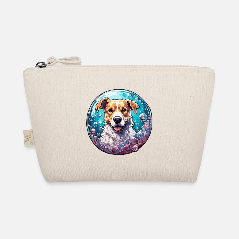 Animal in Soap Bubble / Childlike / Cute / Dog Organic Pouch