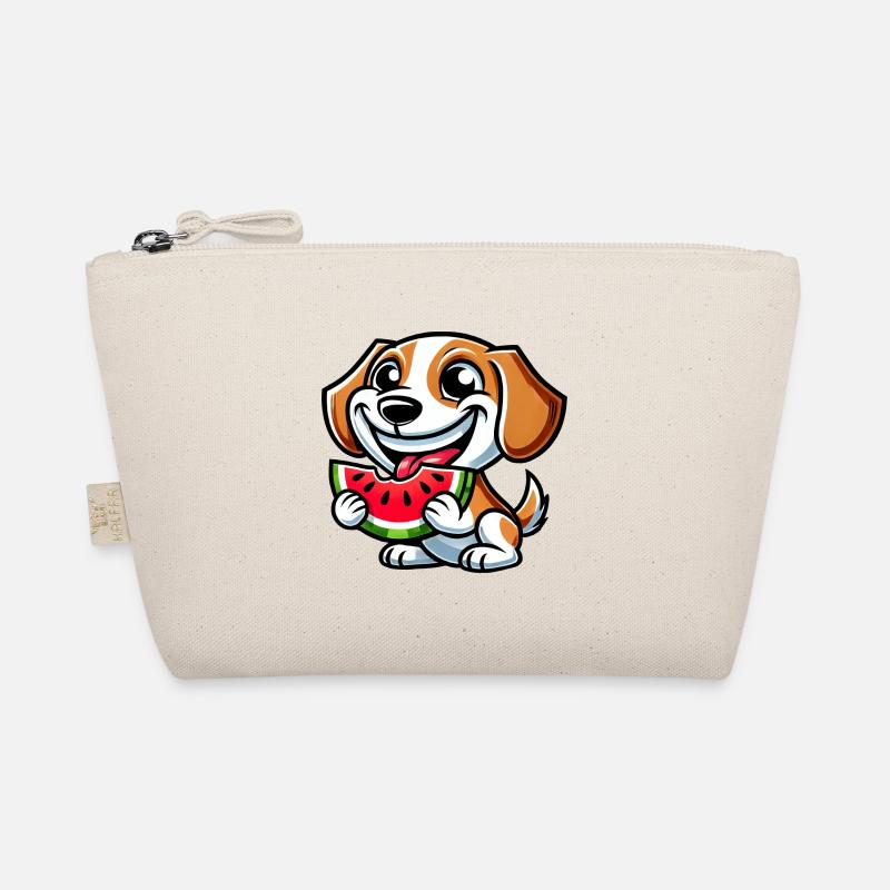 Beagle Watermelon Cute Dog with Melon Summer Organic Pouch