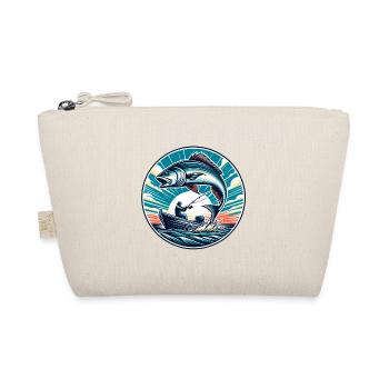 Pêcheur en bateau et saumon sauteur - Trousse biologique - nature - Devant
