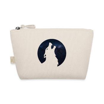 Wolf silhouette Galaxy - Bio-Täschchen - Natur - Vorne
