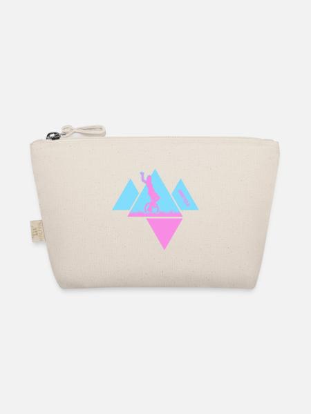 Unicycle UNICYCLE-Girl Unicycling StreetArt - Organic Pouch - nature - Front