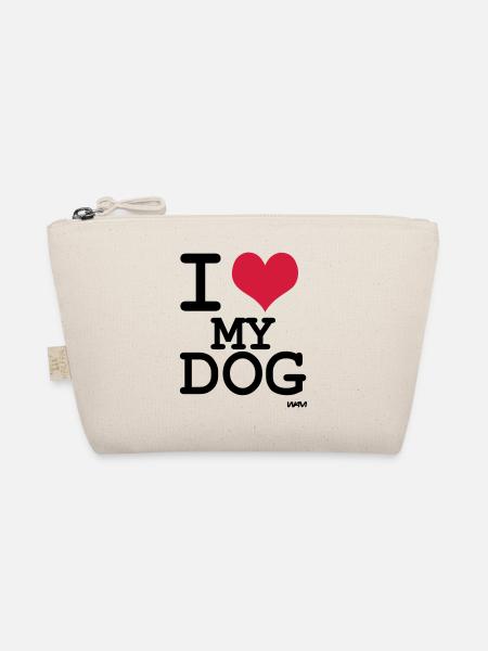 i love my dog by wam - Bio-Täschchen - Natur - Vorne
