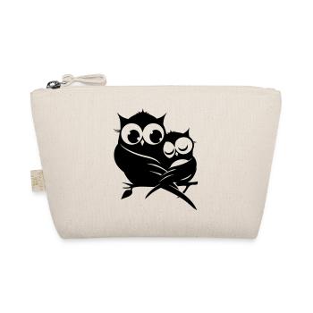 two owls on a branch - Organic Pouch - nature - Front