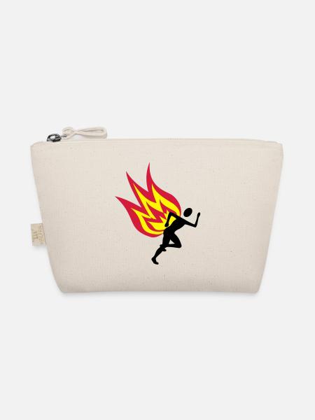 Jogger Feuer - Bio-Täschchen - Natur - Vorne