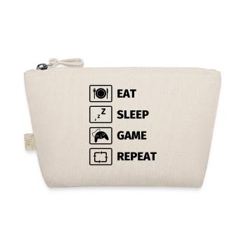 Eat Sleep Game Repeat - Organic Pouch - nature - Front