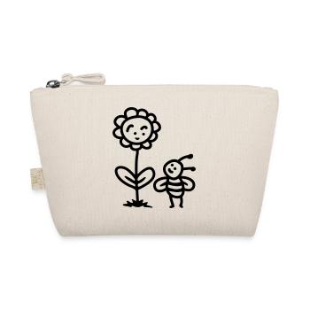 Bee Flower - line - Organic Pouch - nature - Front