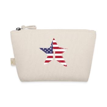 star america, freedom flag usa star freiheitsst - Organic Pouch - nature - Front