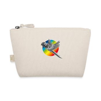Parrot colorful flying color rainbow children comic - Organic Pouch - nature - Front