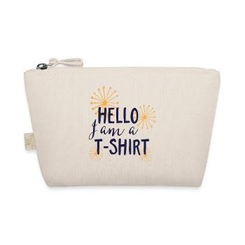 Hello-Iam a T-shirt- Hallo ich bin ein T-shirt - Bio-Täschchen - Natur - Vorne