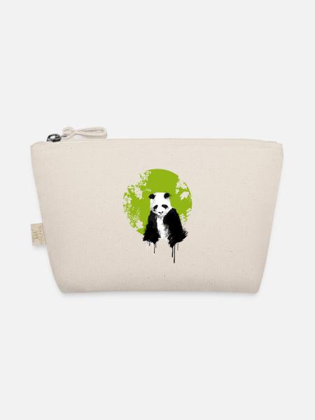 panda welt erde umwelt traurig save klima demo LOL - Bio-Täschchen - Natur