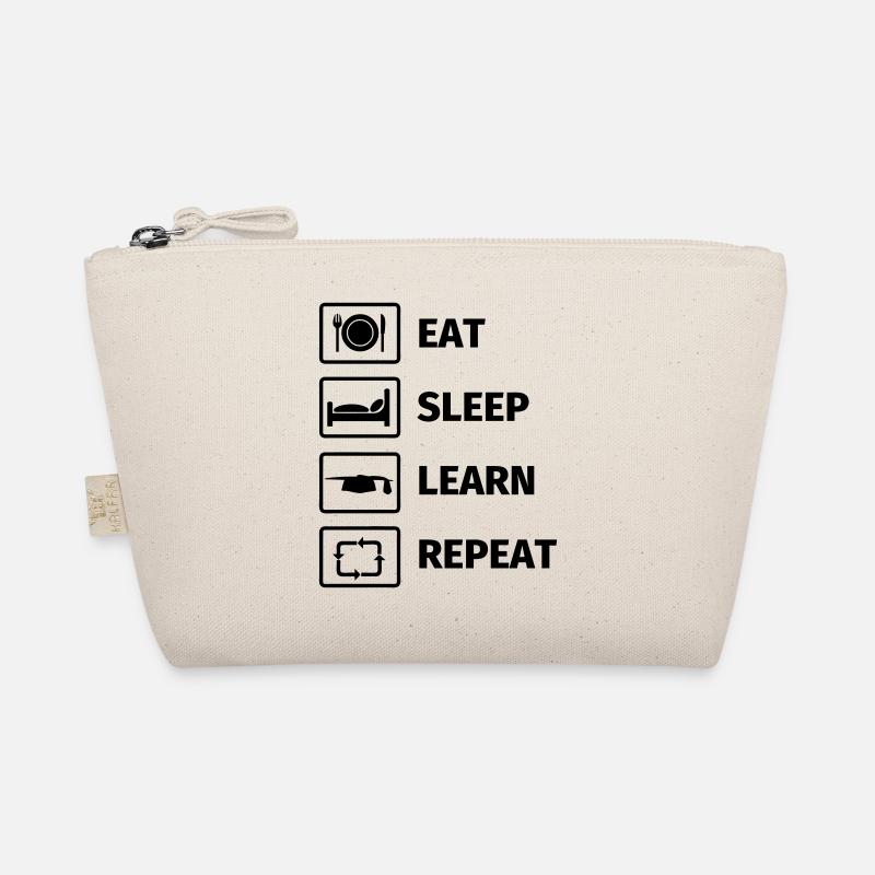EAT SLEEP LEARN REPEAT - Bio-Täschchen - Natur