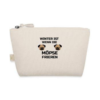 winter ist wenn die möpse frieren - Bio-Täschchen - Natur - Vorne
