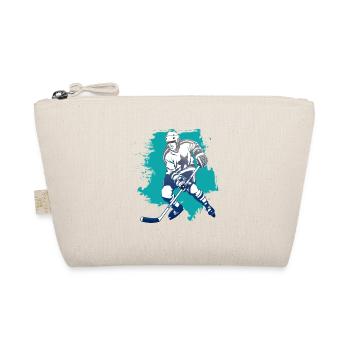 eishockey hockeyspieler puck angriff cool eisbären - Bio-Täschchen - Natur - Vorne