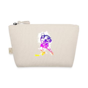eishockey rainbow spritzer hockeyspieler tor cool - Bio-Täschchen - Natur - Vorne
