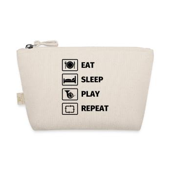EAT SLEEP HORN REPEAT - Bio-Täschchen - Natur - Vorne