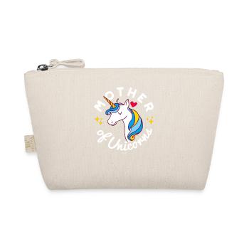 Mother of Unicorns Blue (Cute Gift for Moms) - Organic Pouch - nature - Front