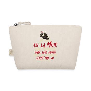 "Je fais de la moto" t-shirt humour moto - Trousse biologique - nature - Devant