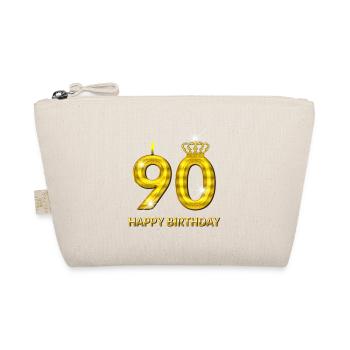 90 - happy birthday - birthday - number gold - Organic Pouch - nature - Front