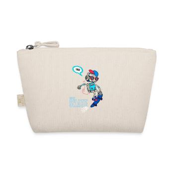 Skate robot skater comic yolo skateboard music - Organic Pouch - nature - Front