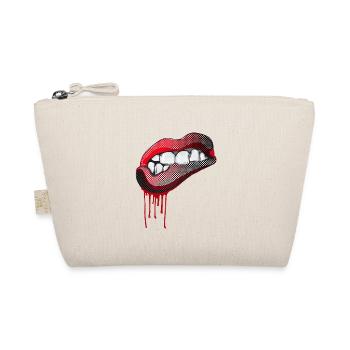 mund lippen pop zähne rock comic swag gang hipster - Bio-Täschchen - Natur - Vorne