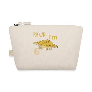 For the 6th birthday for boys Ankylosaurus - Organic Pouch - nature - Front