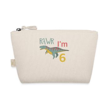 For the 6th birthday for boys Ceratosaurus - Organic Pouch - nature - Front