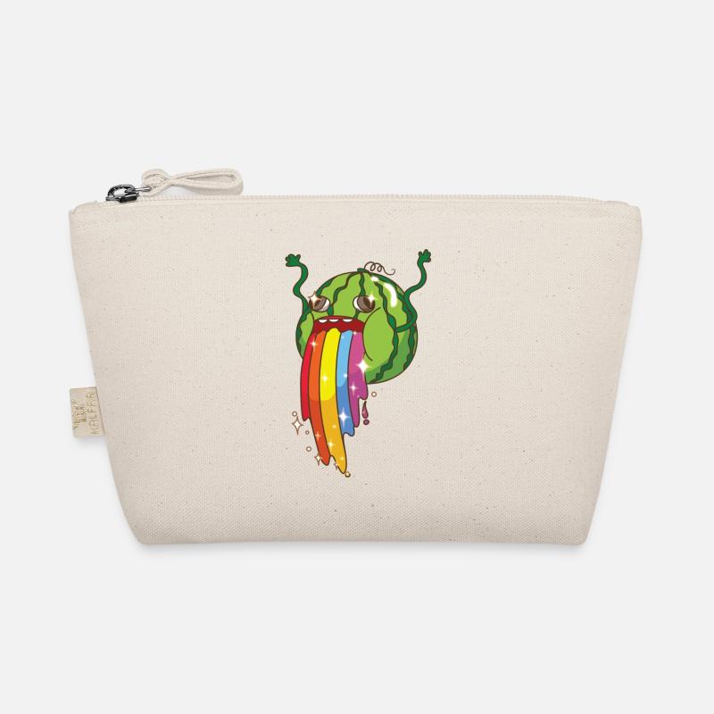 Regenbogen kotzende Wassermelone Bio-Täschchen
