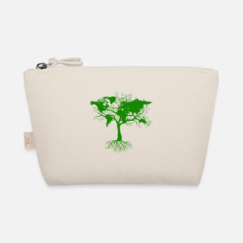 Arbre avec des cartes du monde vert Trousse biologique